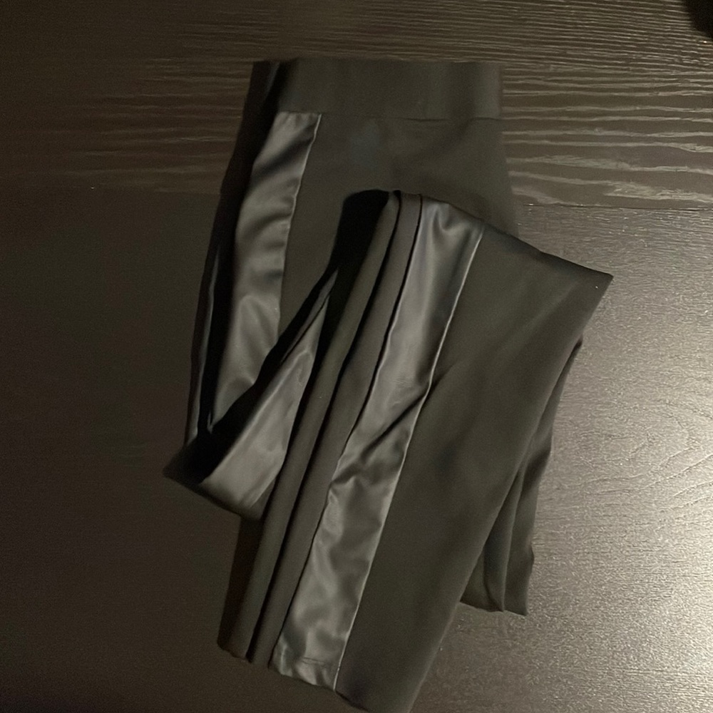 BCBGeneration Black Leather Leggings Size S